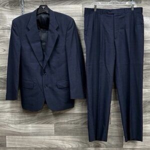 Burberry Dark Blue Men's Suit 100% wool